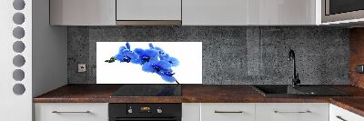 Kitchen splashback Blue orchid