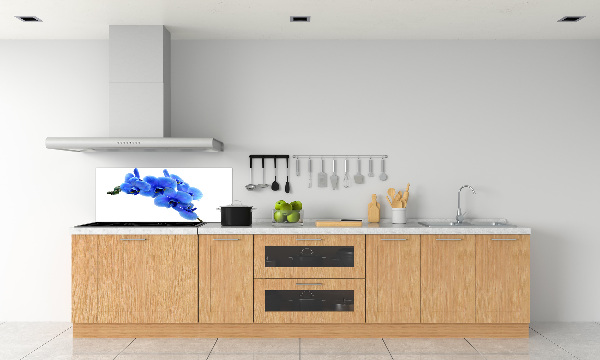 Kitchen splashback Blue orchid