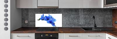 Kitchen splashback Blue orchid