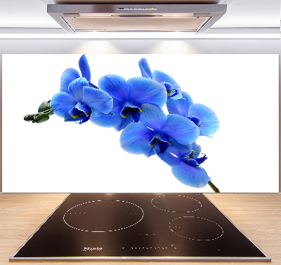 Kitchen splashback Blue orchid