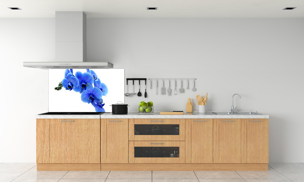 Kitchen splashback Blue orchid