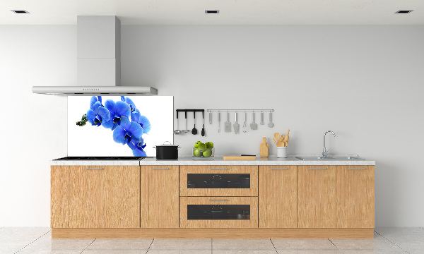 Kitchen splashback Blue orchid