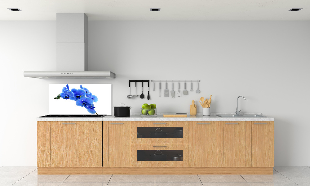 Kitchen splashback Blue orchid