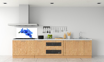 Kitchen splashback Blue orchid