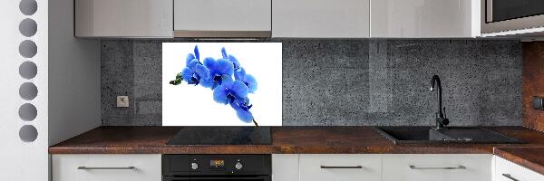 Kitchen splashback Blue orchid