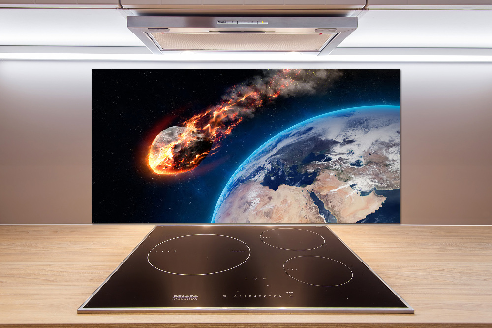 Cooker splashback Falling meteor