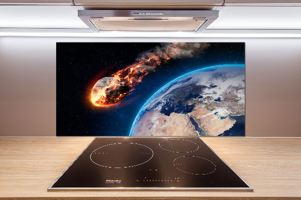 Cooker splashback Falling meteor