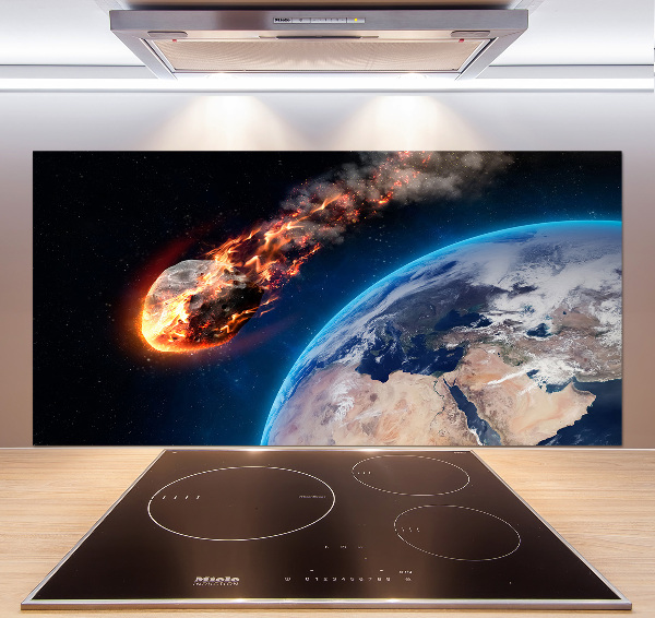 Cooker splashback Falling meteor