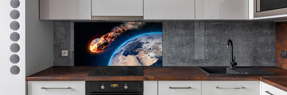 Cooker splashback Falling meteor