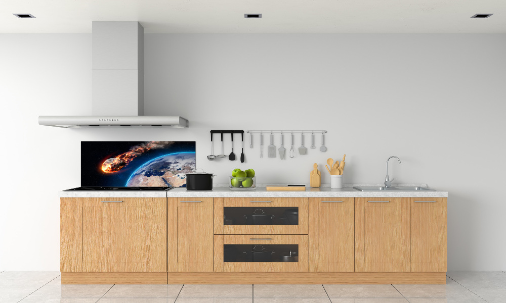 Cooker splashback Falling meteor