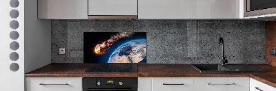 Cooker splashback Falling meteor