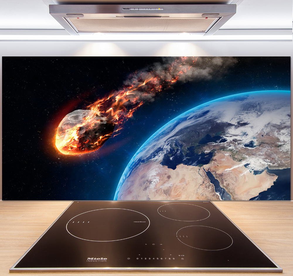 Cooker splashback Falling meteor