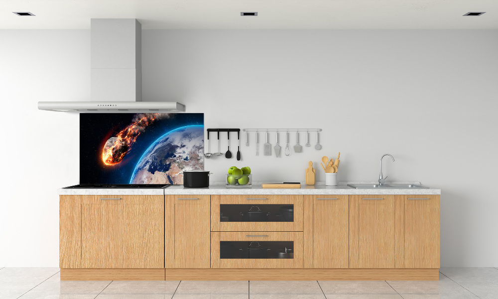 Cooker splashback Falling meteor