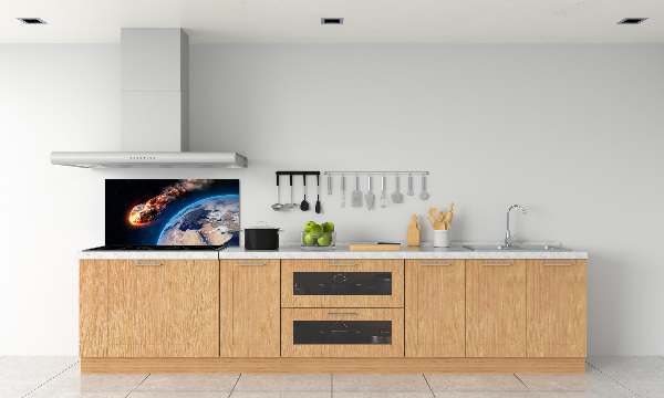 Cooker splashback Falling meteor