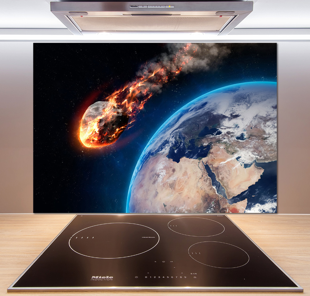 Cooker splashback Falling meteor