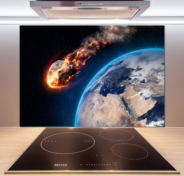 Cooker splashback Falling meteor