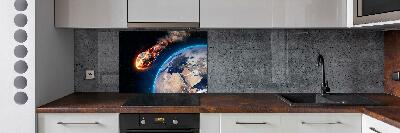 Cooker splashback Falling meteor