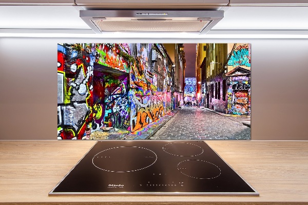 Cooker splashback Colorful graffiti