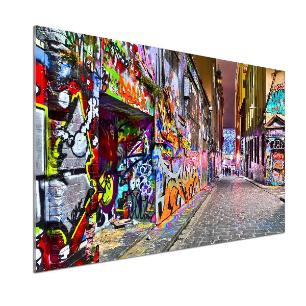 Cooker splashback Colorful graffiti