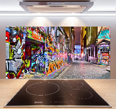 Cooker splashback Colorful graffiti