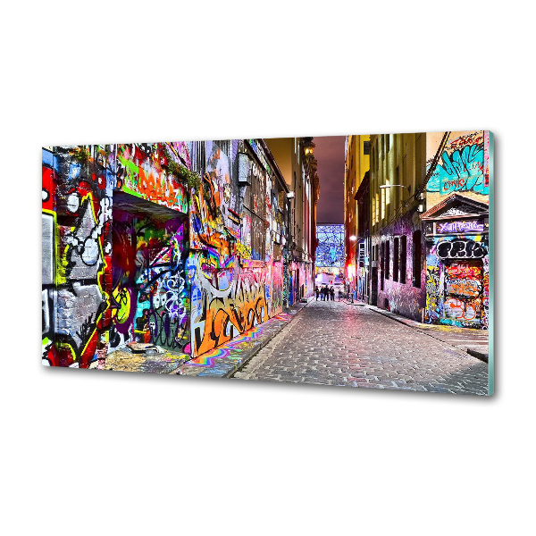 Cooker splashback Colorful graffiti