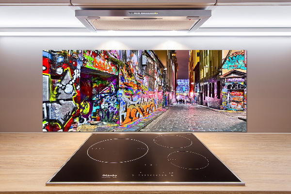 Cooker splashback Colorful graffiti