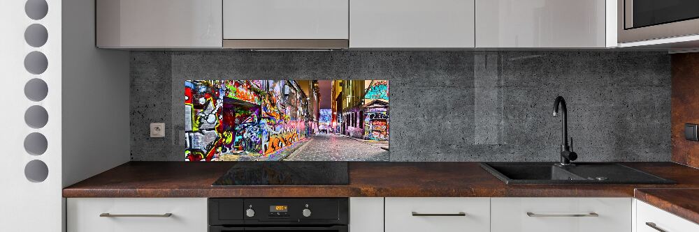 Cooker splashback Colorful graffiti