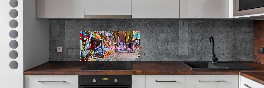 Cooker splashback Colorful graffiti