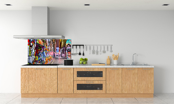 Cooker splashback Colorful graffiti