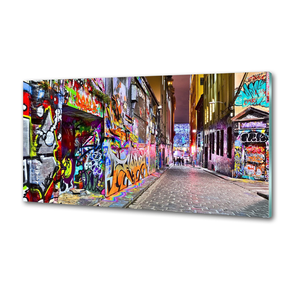 Cooker splashback Colorful graffiti