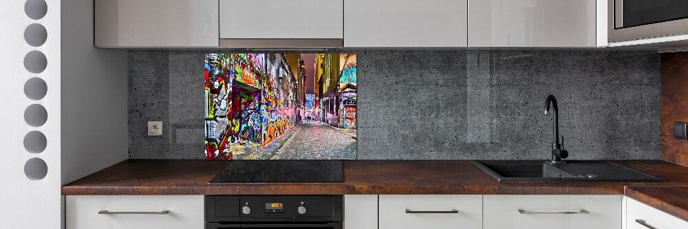 Cooker splashback Colorful graffiti