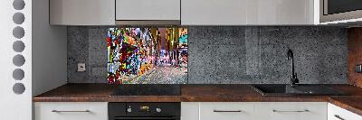 Cooker splashback Colorful graffiti