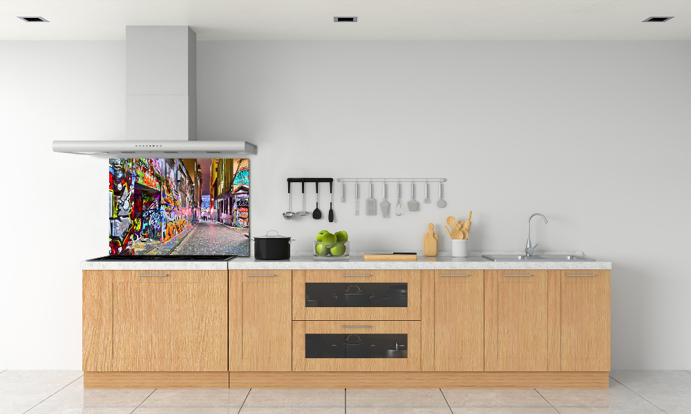 Cooker splashback Colorful graffiti