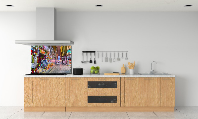 Cooker splashback Colorful graffiti