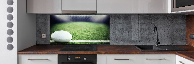 Cooker splashback Rugby ball