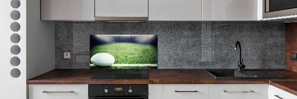 Cooker splashback Rugby ball