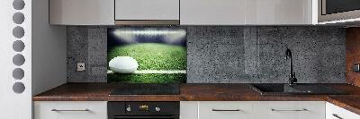 Cooker splashback Rugby ball