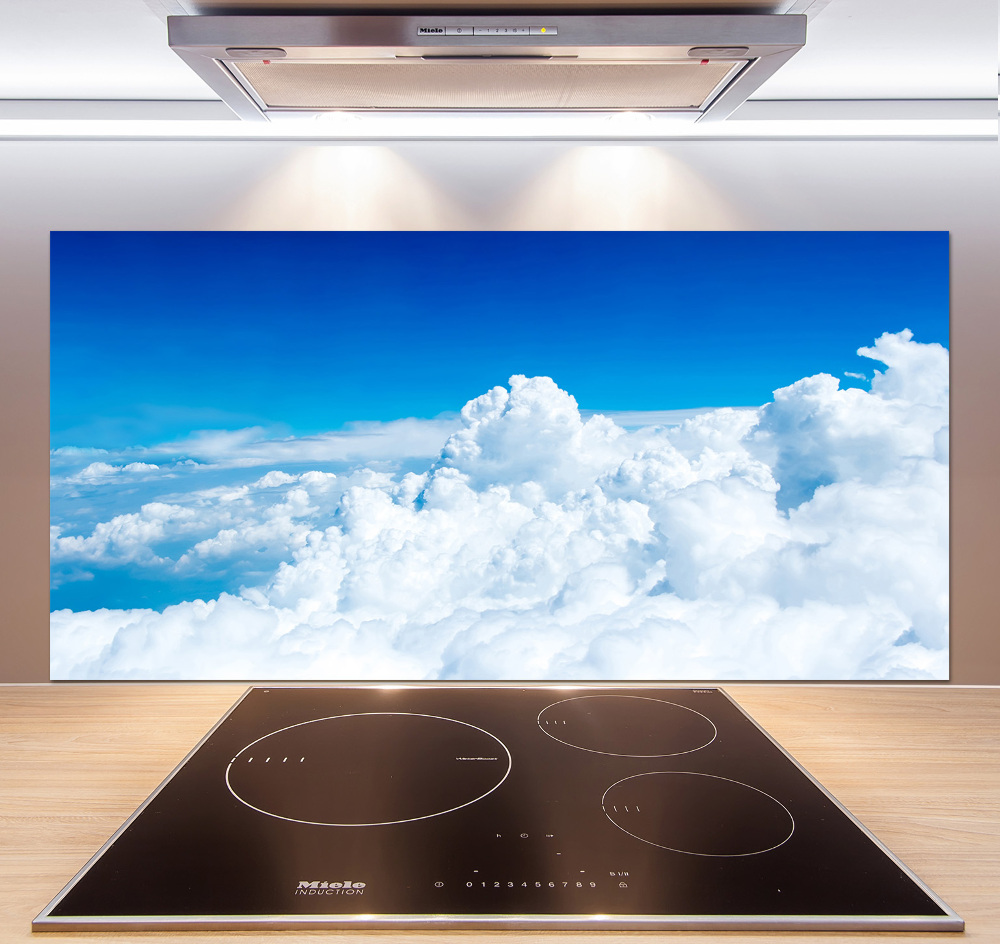 Kitchen splashback Bird's flight clouds