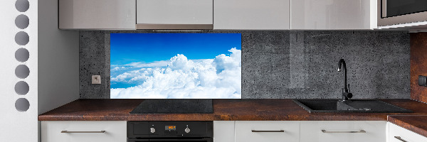 Kitchen splashback Bird's flight clouds