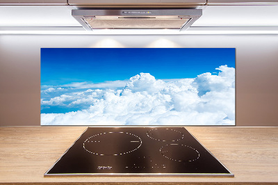 Kitchen splashback Bird's flight clouds