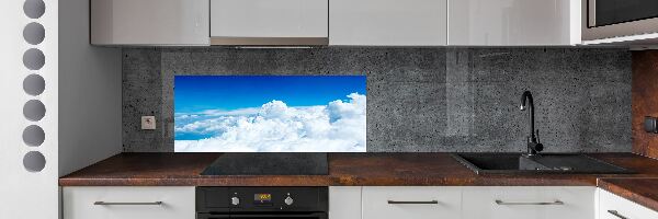 Kitchen splashback Bird's flight clouds