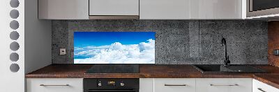 Kitchen splashback Bird's flight clouds