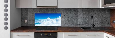 Kitchen splashback Bird's flight clouds