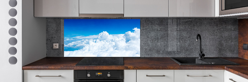 Kitchen splashback Bird's flight clouds