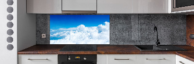 Kitchen splashback Bird's flight clouds