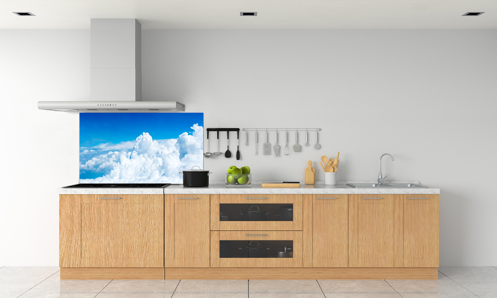 Kitchen splashback Bird's flight clouds