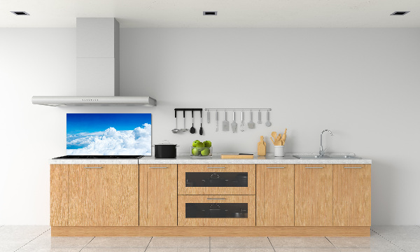 Kitchen splashback Bird's flight clouds