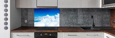 Kitchen splashback Bird's flight clouds