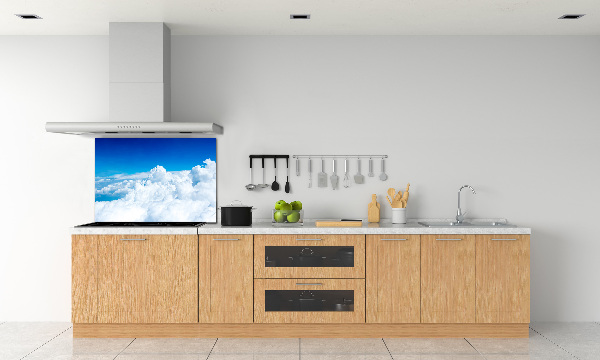 Kitchen splashback Bird's flight clouds