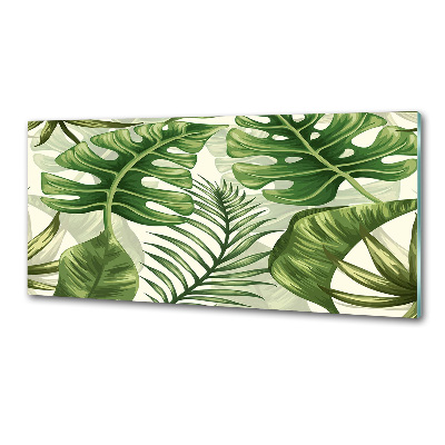 Kitchen wall panels Tropical leaves